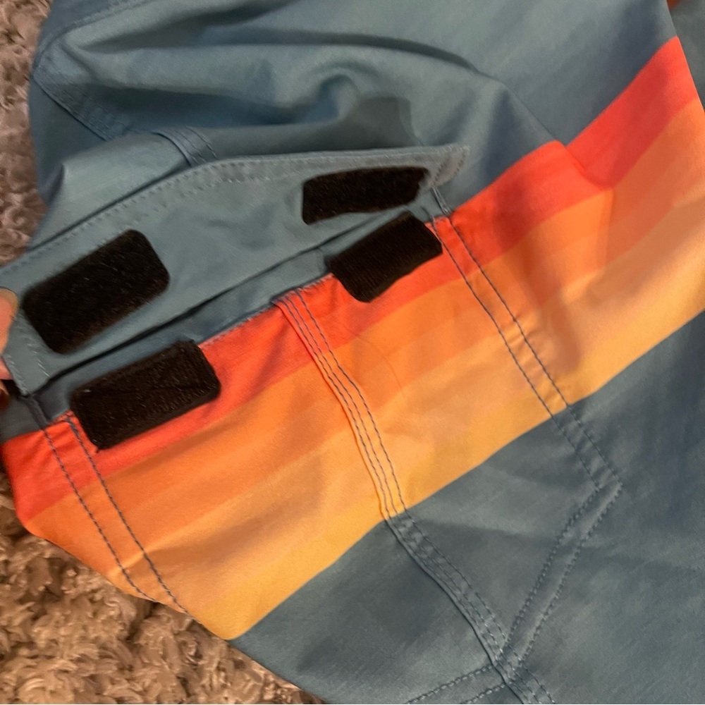 Rip Curl Men’s Boardshorts Size 32 Teal Sunset Stripe (New Without Tags) - Picture 6 of 7
